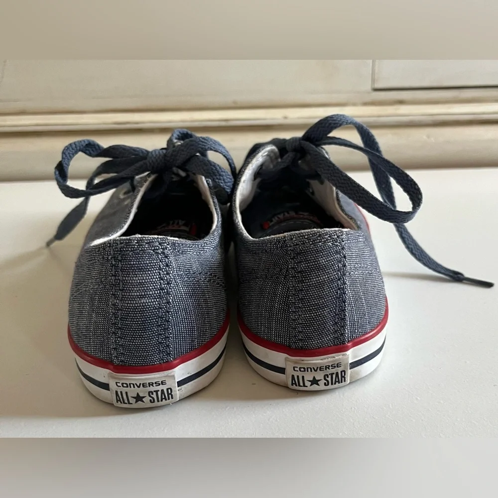 Converse All Star Chucks Low Top Blue Denim Women's Shoe Size 5